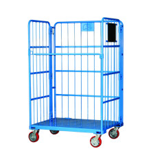 Foldable Steel Warehouse Storage Rolling Container Cage